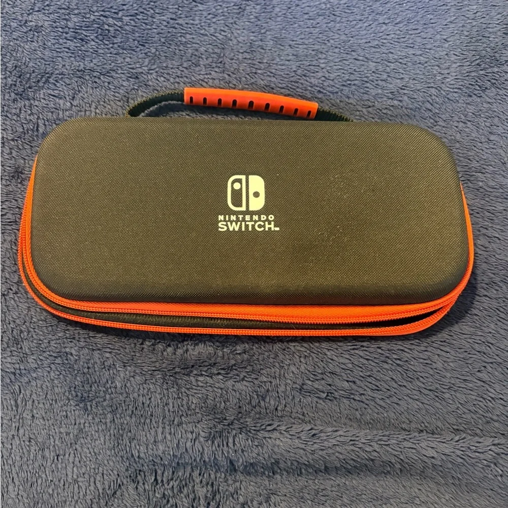Nintendo Switch Black and Redish Orange Travel Case